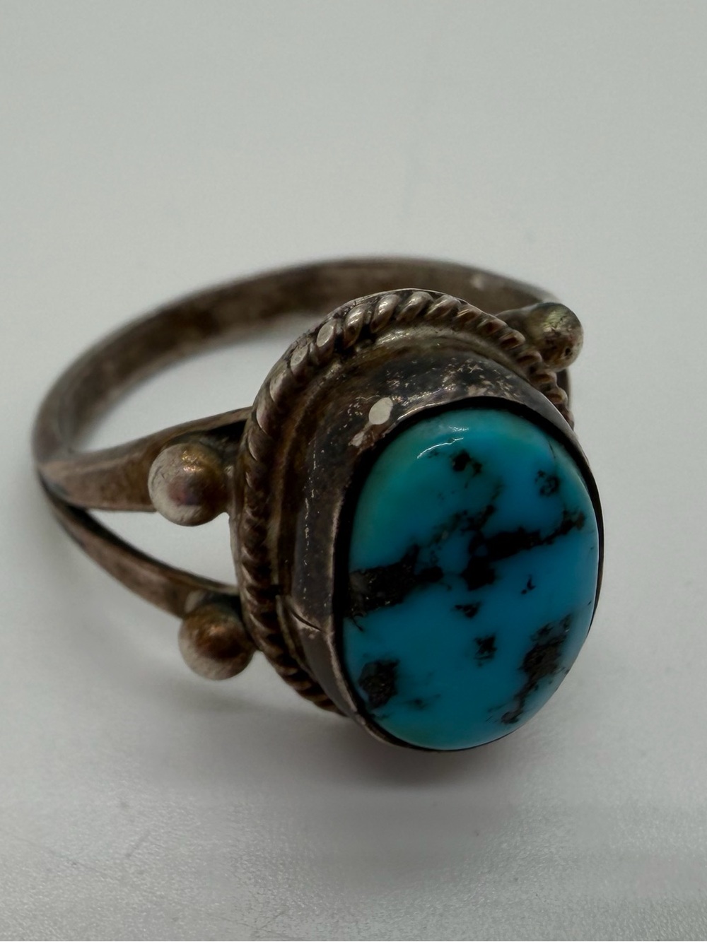 Vintage Sterling turquoise ring size 7